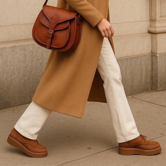UGG Shoes - UGG Women’s Suede Platform Oxford Shoes – Chestnut Brown New Without Box